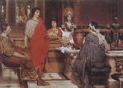 Alma-Tadema, Sir Lawrence Catullus at Lesbia's (mk23) oil on canvas